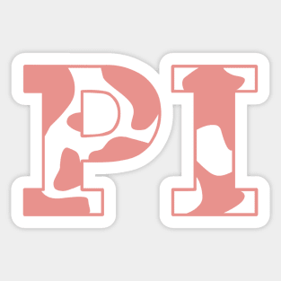 Pi Cow Pattern Sticker